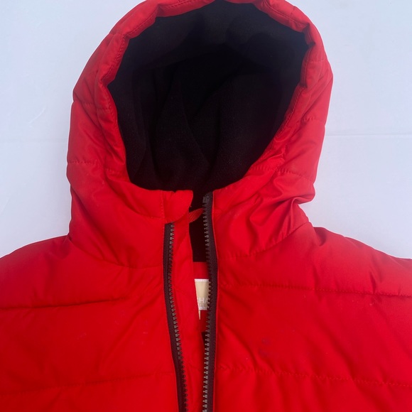 Michael Kors Red Hooded Puffer JACKET  Size 5/6 - Picture 3 of 9